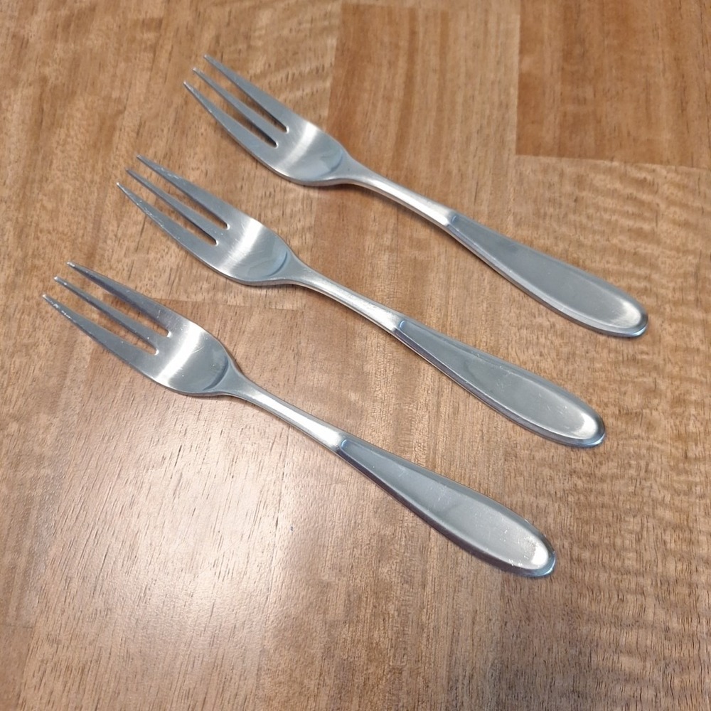 3pcs Retroneu Korea TIVOLI CONTOUR 18/10 Stainless Place Dinner Forks 7.5-7.75"